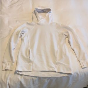 lululemon, white cotton hoodie, size 6